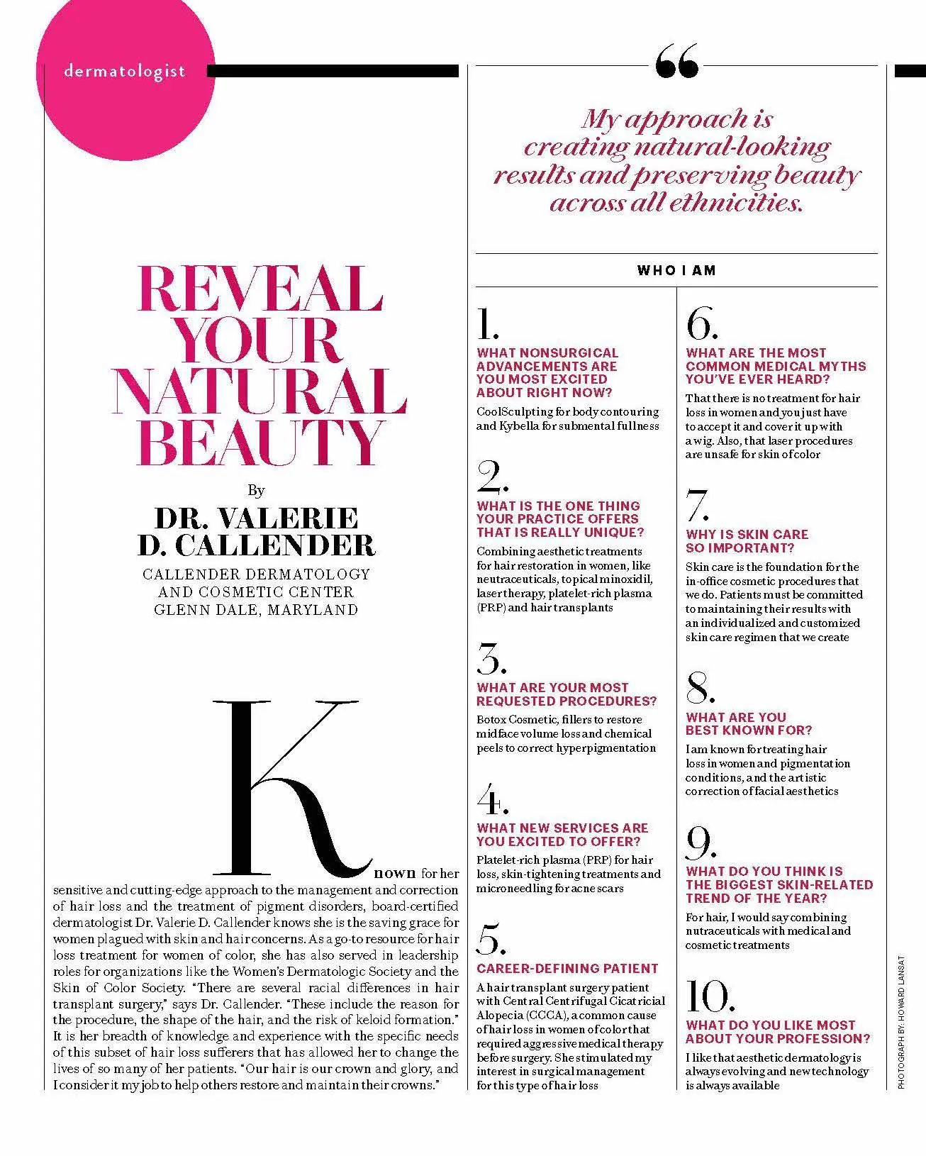 New Beauty Magazine | Dr. Valerie Callender New Beauty Magazine | Dr. Valerie Callender