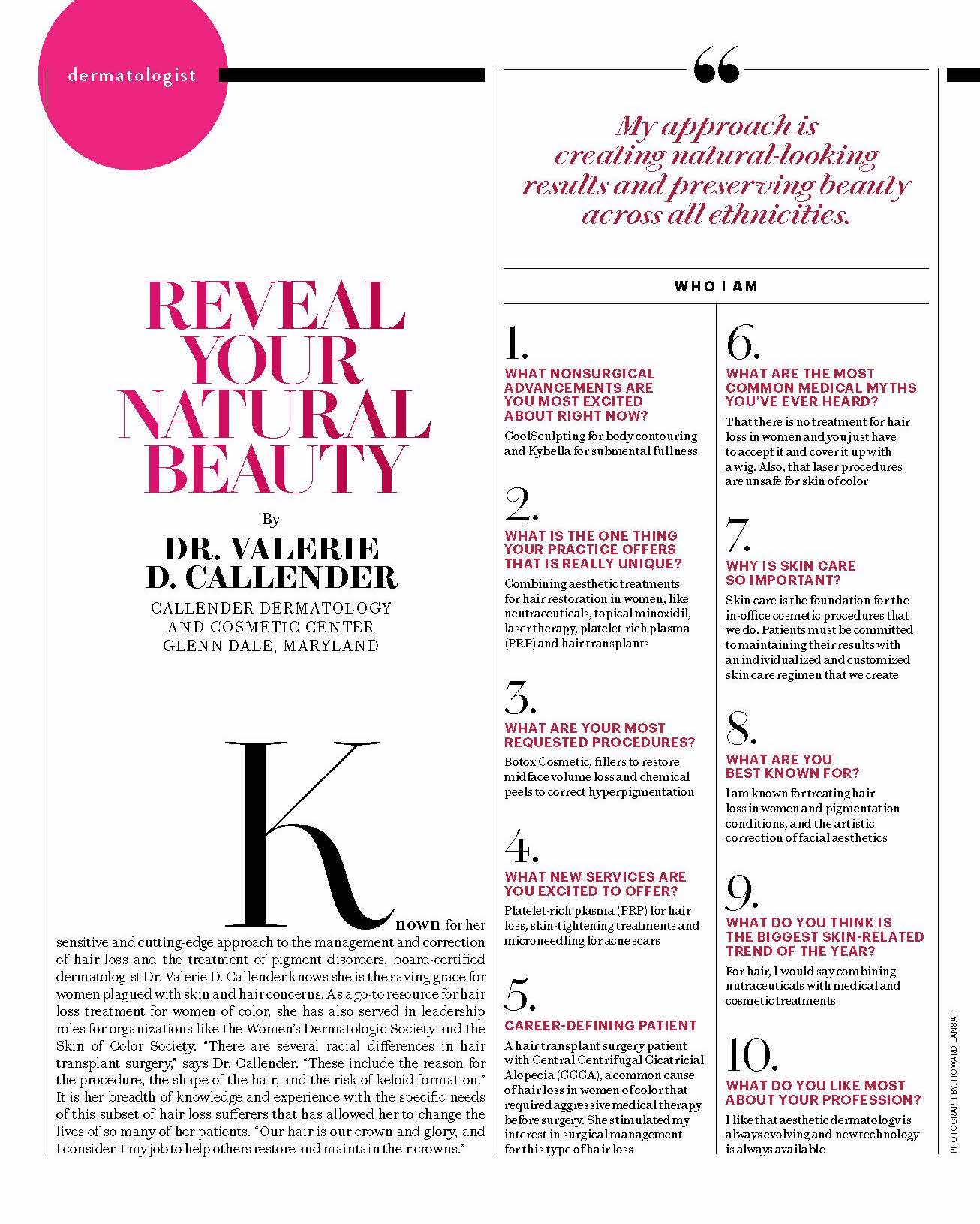 New Beauty Magazine | Dr. Valerie Callender